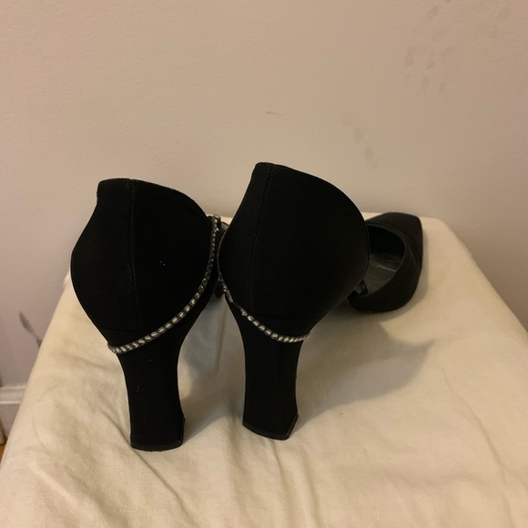 Stuart Weitzman satin rhinestone cocktail shoes, size 9 - Picture 4 of 7